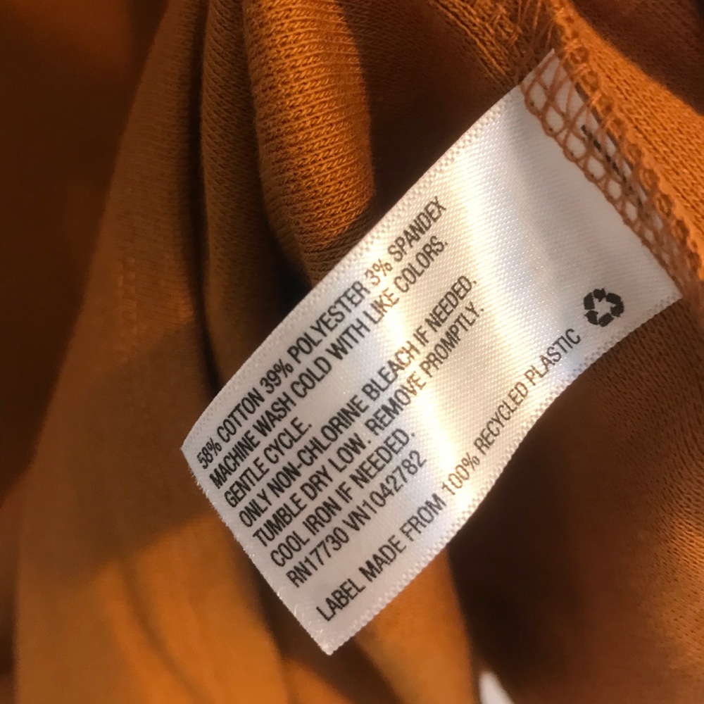 LAST ONE! NEW Wild Fable Rust Orange Bodycon Mini Dress Large L Ribbed Shirt - Picture 5 of 5